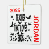 先生ラブズバードカスタムズ セラミックオーナメント (左)