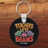 先生ラブブレインズゾンビハンズハートハロウィーン キーホルダー (正面)