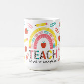 先生ラブマ教えグにヒョウインスパイアギフト コーヒーマグカップ (中央)