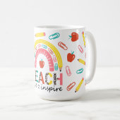 先生ラブマ教えグにヒョウインスパイアギフト コーヒーマグカップ (正面右)