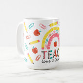 先生ラブマ教えグにヒョウインスパイアギフト コーヒーマグカップ (正面左)