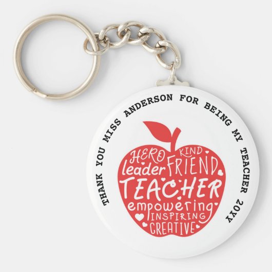 先生ラヴインスパイアパーソナライズされたィギフト未満$4 キーホルダー (正面)