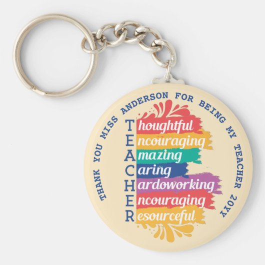 先生ラヴインスパイアパーソナライズされたィギフト未満$4 キーホルダー (正面)