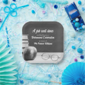 先生リタイアシャルボードアップルブックスノワール ペーパープレート (パーティー)