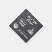 先生リタイアチョーク黒板ノスタルジック スタンダードカクテルナプキン (角)