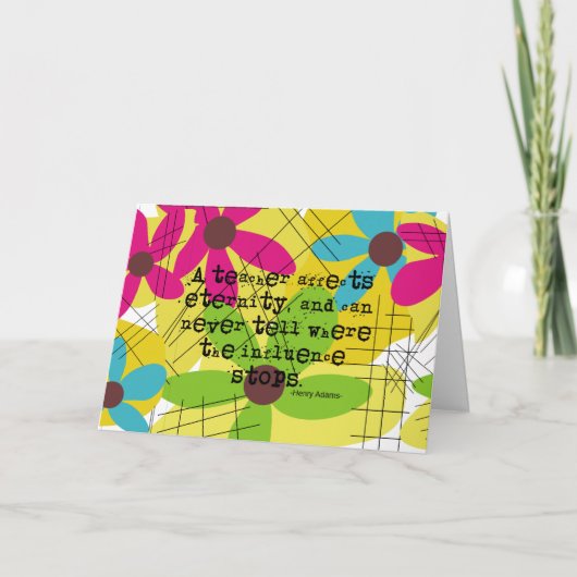 先生リタイアメントカードヘンリーアダムス引用文 カード (正面)