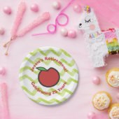 先生リタイアレッドアップルカスタム紙プレート ペーパープレート (パーティー)