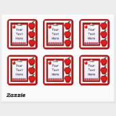 先生リンゴカスタムステッカー スクエアシール (シート)