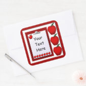 先生リンゴカスタムステッカー スクエアシール (封筒)