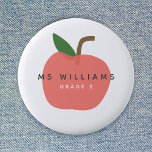 先生リンゴ |カスタム学級名かわいいモダンおもしろい 缶バッジ<br><div class="desc">おもしろい、先生シンプル、スカンジナビアのミニマリストや赤いピンクと緑のスタイルで簡単に先生名に置き換えることができるでスタイリッシュす、アップルのフルーツのグラフィックデザインバッジやで鮮やかす。「Ms. Williams」とタグラインを置き換えユニークて、に本当にに贈贈り物！可愛いアップルコレクションの一部をご覧ください！</div>