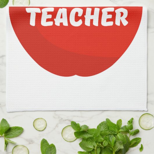 先生リンゴ キッチンタオル (折り畳み)