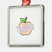 先生リンゴ メタルオーナメント (左)