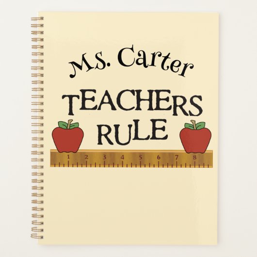 先生ルパーソナライズされたール月次/週次プランナー プランナー手帳 (正面)