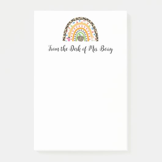 先生レインボーのデスクモダンから ポストイット (正面)