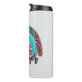 先生レインボーカラフル- Leopard Print タンブラー (回転右)