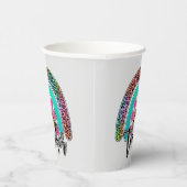 先生レインボーカラフル- Leopard Print 紙コップ (右)