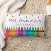 先生レインボークレヨンプレスクール教室デコール ランバークッション (ブランケット)