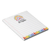先生レインボークレヨン学校サプライ虹 ノートパッド (アングル)