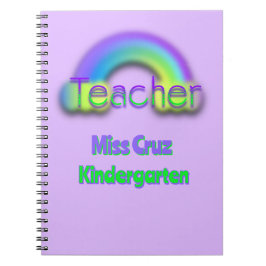 先生レインボーネーム&グレードスパイラルフォトノートブック ノートブック