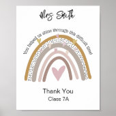 先生レインボー感謝してい引用文 ポスター (正面)