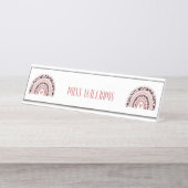 先生レインボー鑑賞 デスクネームプレート (正面)