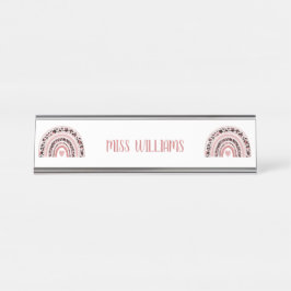 先生レインボー鑑賞 デスクネームプレート