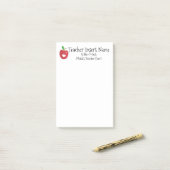 先生レクールッドアップルハート挿入件名 ポストイット (デスク上)