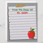 先生レターヘッド文房具 (正面/裏面)