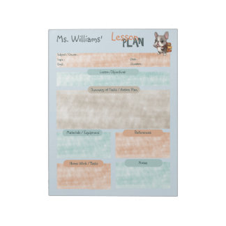先生レッスンフランスのプランbulldog school notepad ノートパッド