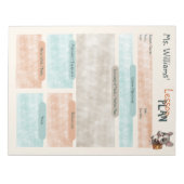 先生レッスンフランスのプランbulldog school notepad ノートパッド (正面)