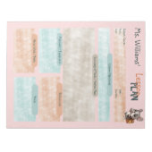 先生レッスンフランスのプランbulldog school notepad ノートパッド (正面)