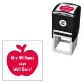 先生レッドアップルウェルダン勇気付けられる セルフインキングスタンプ (インサイチュ)