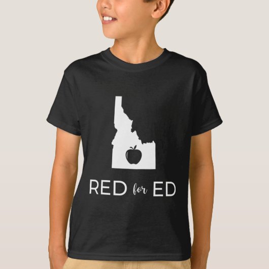 先生レッドEd Idaho Public Education 2 Tシャツ (正面)
