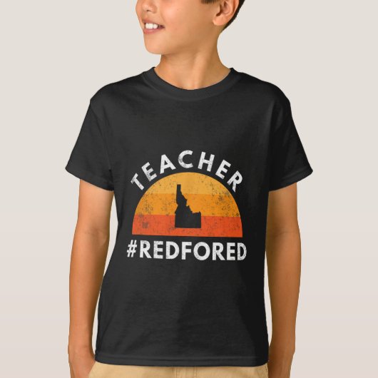 先生レッドEd Idaho Public Education 3 Tシャツ (正面)