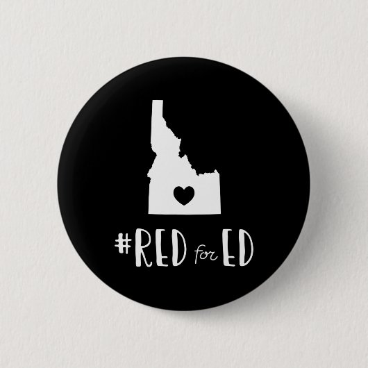 先生レッドEd Idaho Public Education 9 缶バッジ (正面)