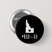先生レッドEd Idaho Public Education 9 缶バッジ (正面&裏面)