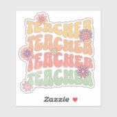 先生レトロスタイル 文字デザイン シール (シート)