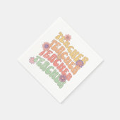 先生レトロスタイル 文字デザイン スタンダードカクテルナプキン (角)