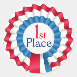 先生ロゼットリボン賞ステッカー ラウンドシール