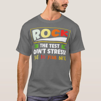先生ロックザテストテスト日ことわざ 前向き Tシャツ