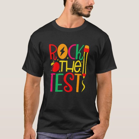 先生ロックザテスト新学期教えズEduc Tシャツ (正面)