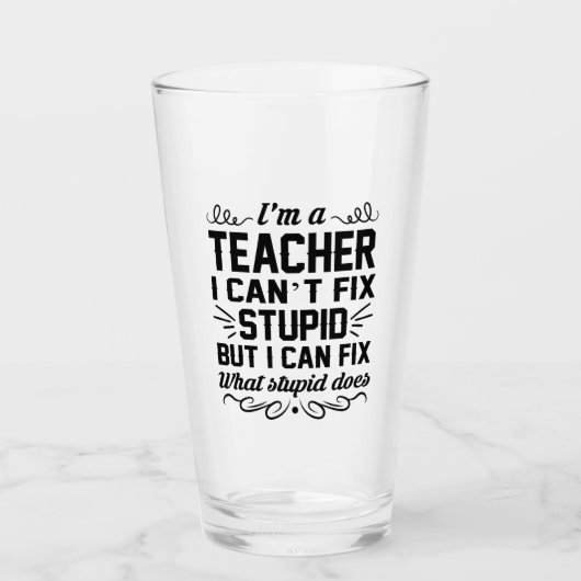 先生ワイングラスのビアカップおもしろい誕生日ギフト タンブラーグラス (正面)