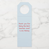 先生ワインボトルハンガーギフトラベルラベル ボトルネックタグ (裏面)