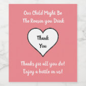 先生ワインラベルギフト ワインラベル (シングルラベル)