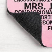 先生ワードクラウドピンクグラデーション マウスパッド (コーナー)