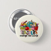 先生ワールドピンボタンの変更 缶バッジ (正面&裏面)