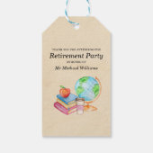 先生ヴィンテージグローブブックリタイアメントパーティー ギフトタグ (裏面)