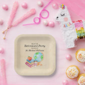 先生ヴィンテージグローブブックリタイアメントパーティー ペーパープレート (パーティー)