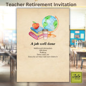 先生ヴィンテージグローブブックリタイアメントパーティー 招待状