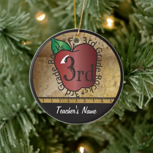 先生ヴィンテージスタイル3級 |黒板 セラミックオーナメント (ツリー)